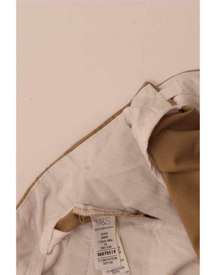 Shorts chino masculino Marks & Spencer W44 2XL algodão bege