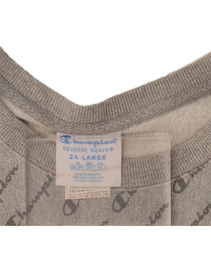 CHAMPION Womens Graphic Sweatshirt Jumper UK 20 2XL Grey Cotton Vintage Champion and Second-Hand Champion from Messina Hembry 