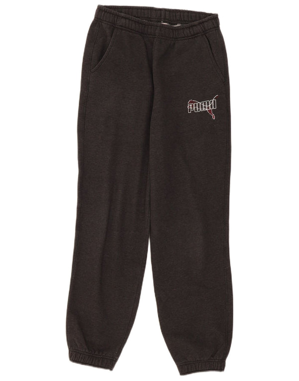 Calça esportiva masculina Puma Graphic Joggers pequena cinza manchada