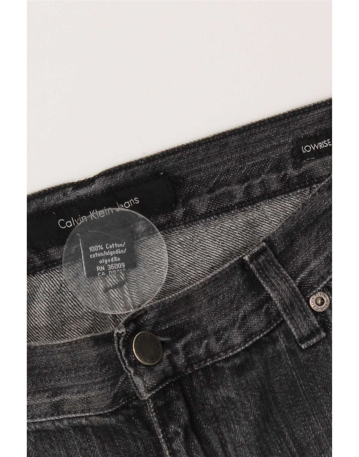 Calça Jeans Calvin Klein Feminina Cintura Baixa Bootcut W30 L30 Algodão Cinza