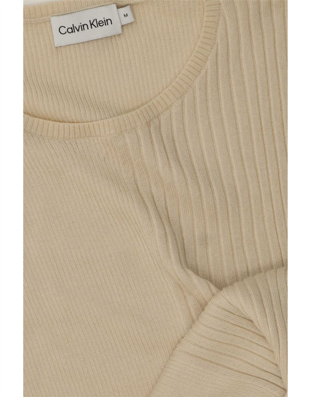 Calvin Klein Regata feminina Longline Vest Reino Unido 14 Médio Bege