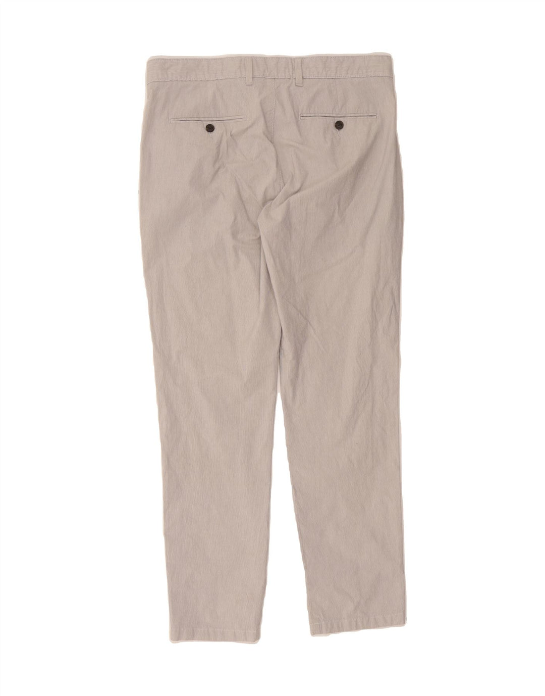 MARKS & SPENCER Mens Slim Chino Trousers W34 L31 Grey Pinstripe Cotton Vintage Marks & Spencer and Second-Hand Marks & Spencer from Messina Hembry 
