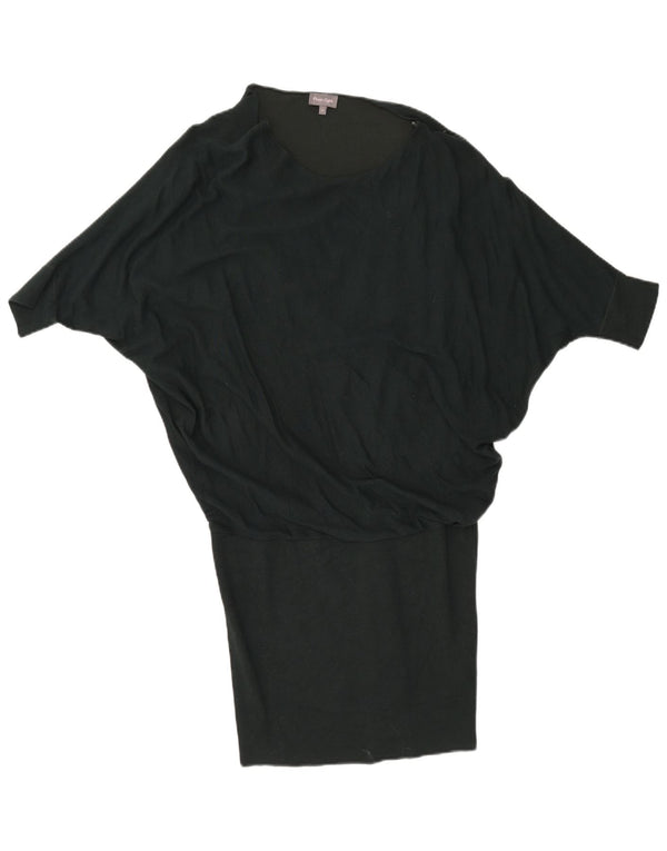 Vestido jumper feminino de grandes dimensões da Phase Eight Reino Unido 12 viscose verde médio