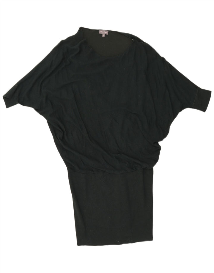 Vestido jumper feminino de grandes dimensões da Phase Eight Reino Unido 12 viscose verde médio