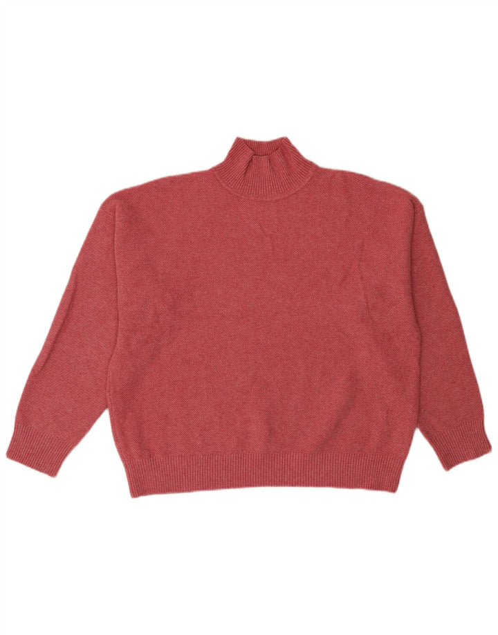 Suéter masculino MARKS & SPENCER com gola tartaruga, poliéster rosa médio