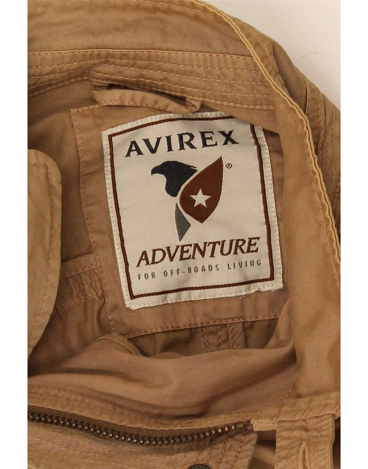 Jaqueta bomber masculina Avirex UK 46 2XL algodão marrom