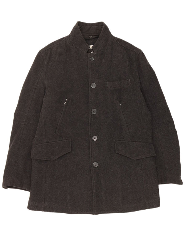 Sobretudo masculino Gian Marco Venturi UK 40 grande lã cinza