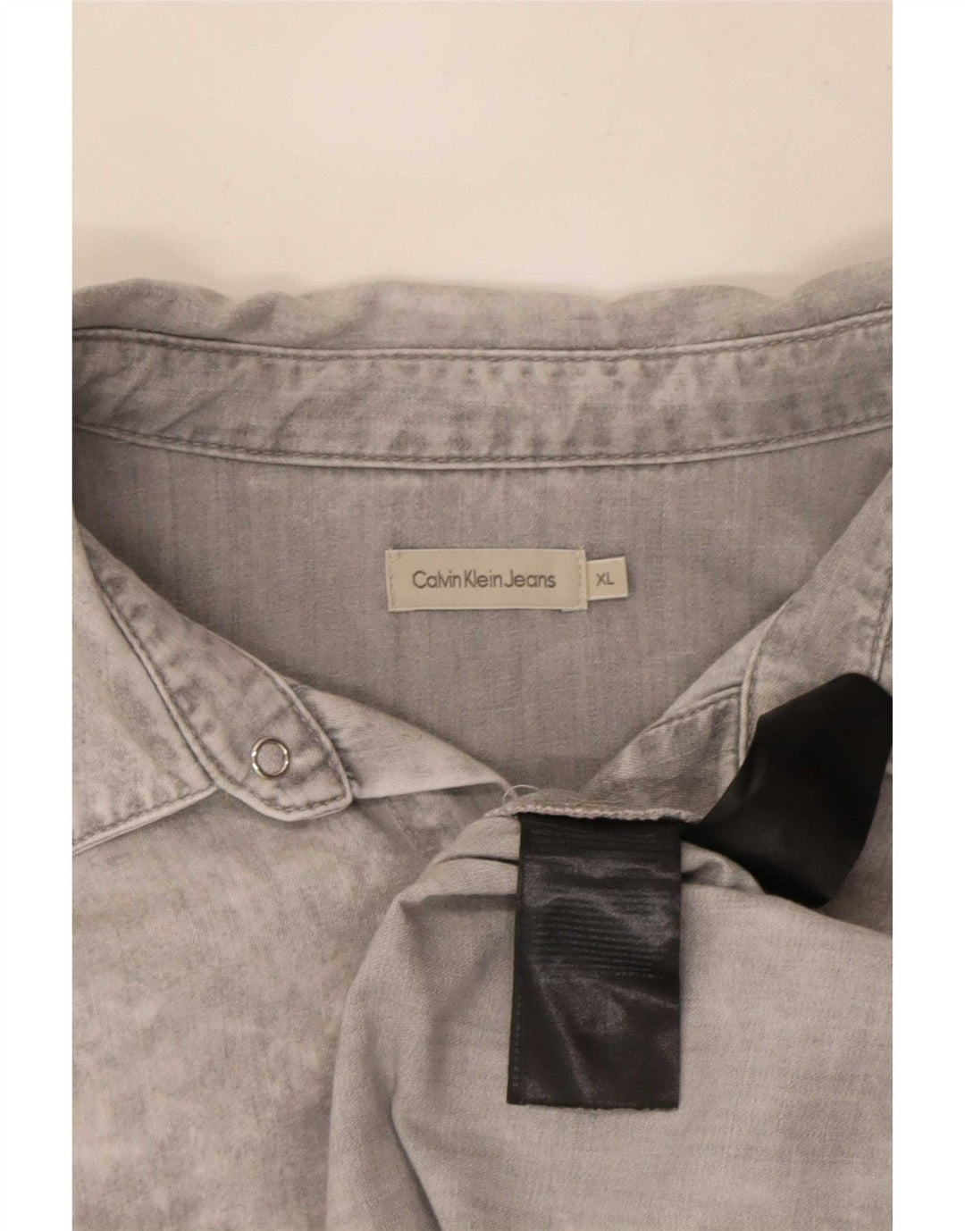 Camisa jeans masculina Calvin Klein Jeans XL cinza algodão