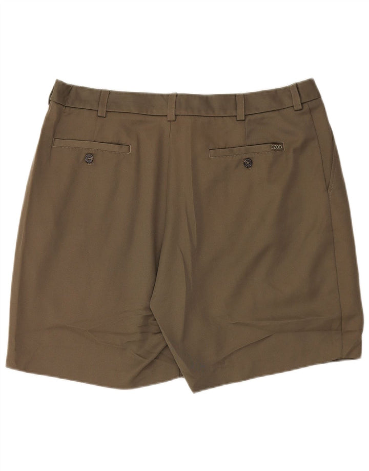 Shorts Chino Masculino Izod W38 XL Cáqui Poliéster