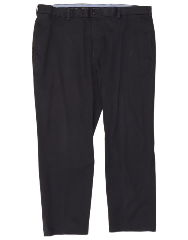 Calça Brooks Brothers Mens Clark Straight Chino W40 L28 Algodão Azul Marinho