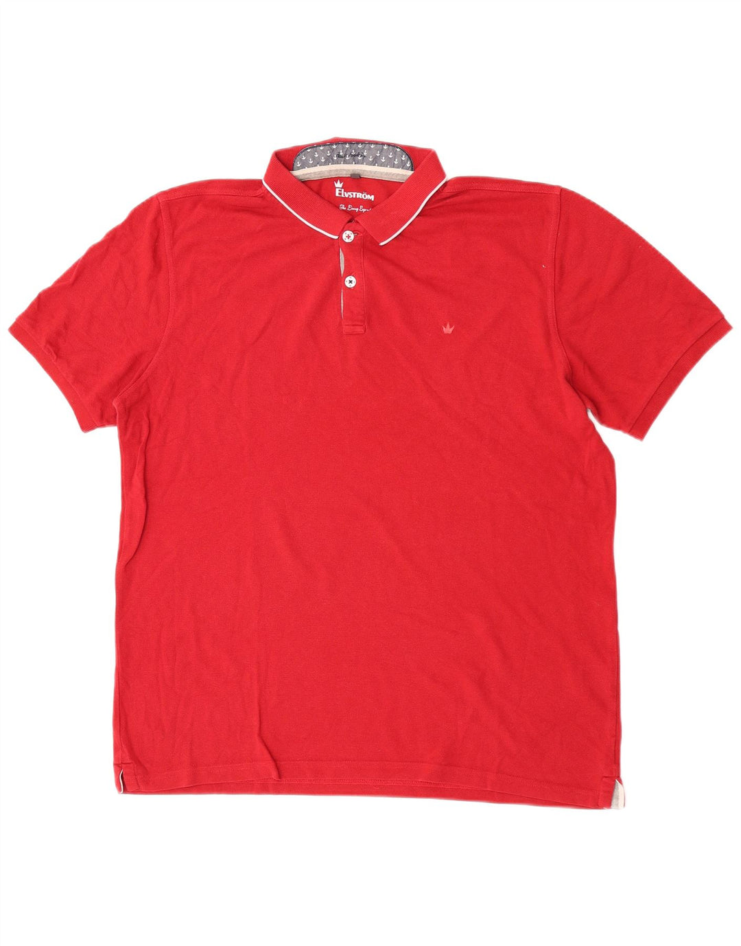 Camisa polo masculina Elvstrom XL algodão vermelho