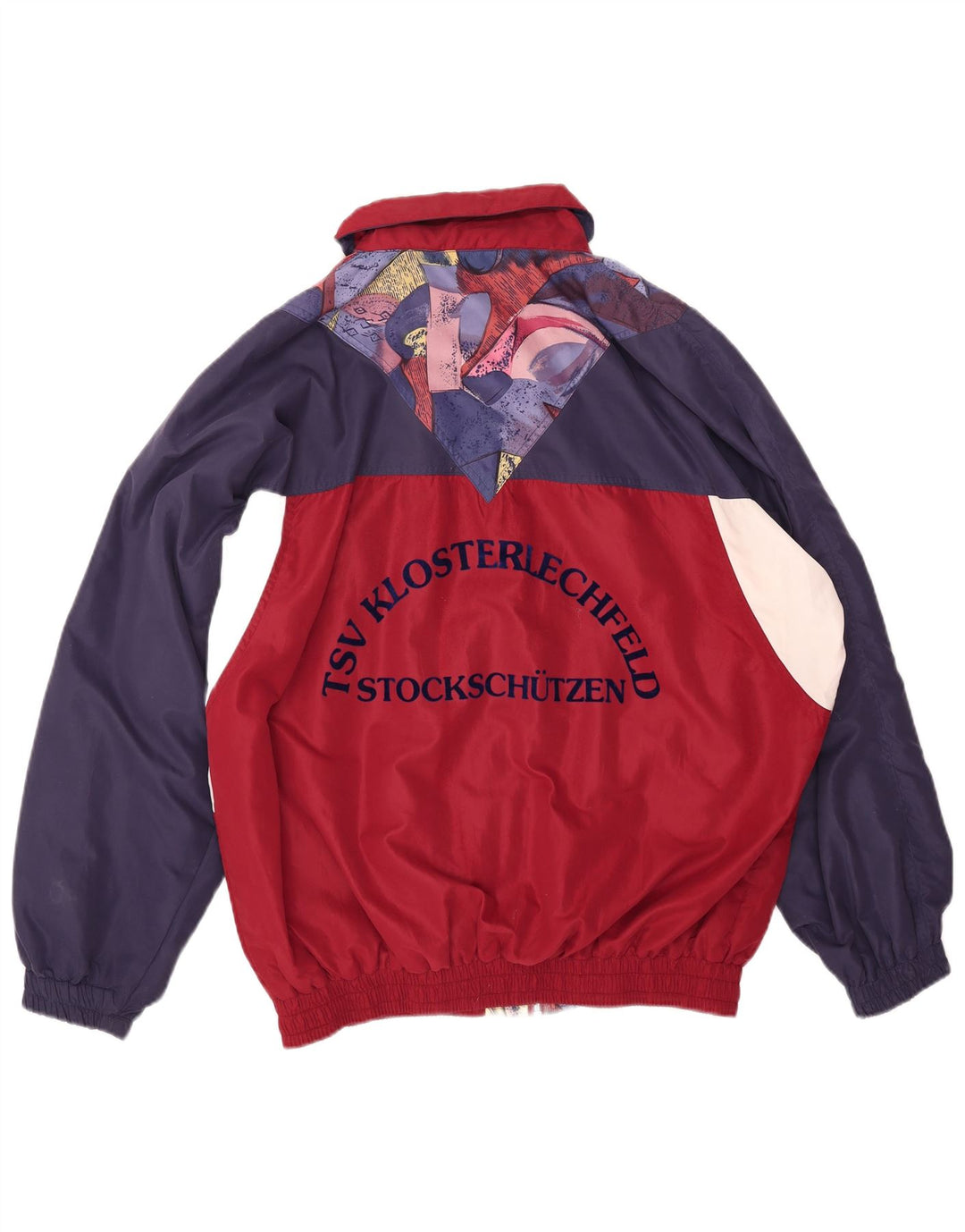 Jaqueta masculina VINTAGE com agasalho gráfico 2XL azul marinho bloco colorido