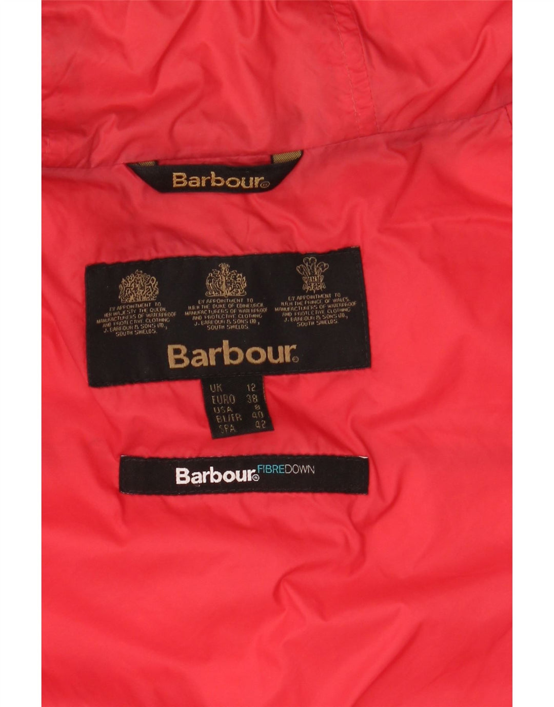 Jaqueta feminina acolchoada com capuz BARBOUR UK 12 azul marinho médio