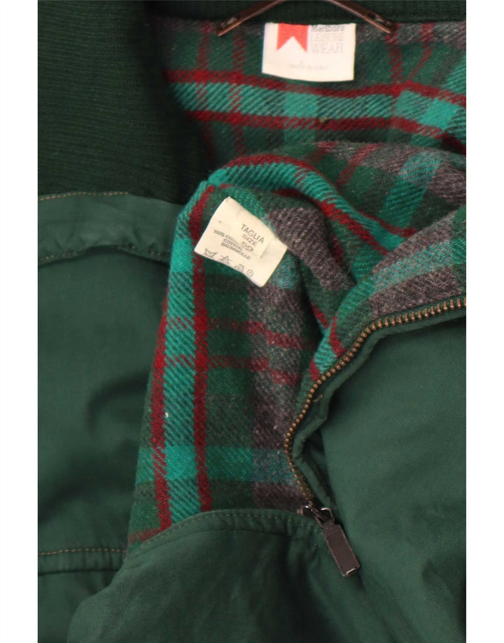 Jaqueta bomber masculina Marlboro IT 50 grande algodão colorblock verde