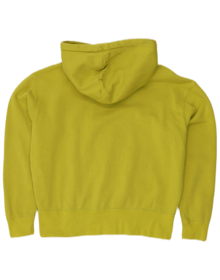 NIKE Womens Oversized Hoodie Jumper UK 6 XS Amarelo Algodão