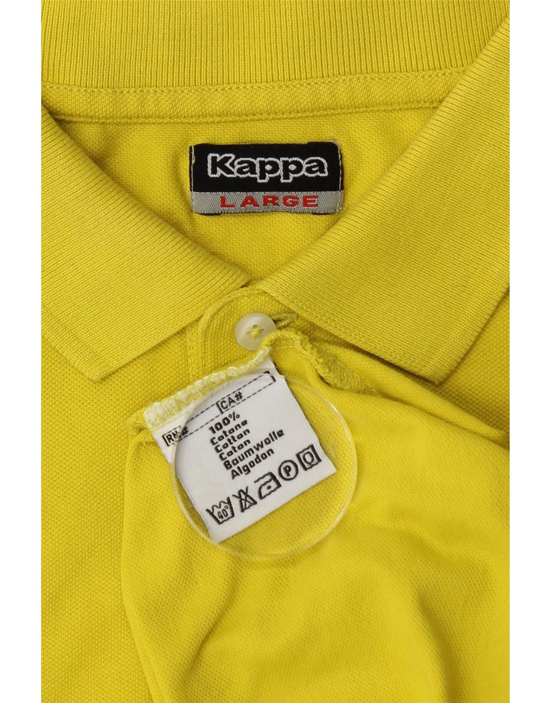 Camisa polo masculina KAPPA grande algodão amarelo