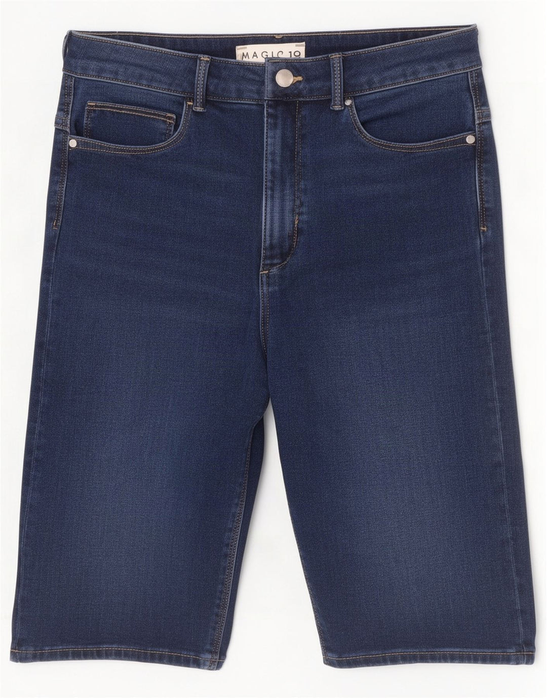 Shorts jeans feminino Marks & Spencer Magic UK 12 médio W28 azul marinho