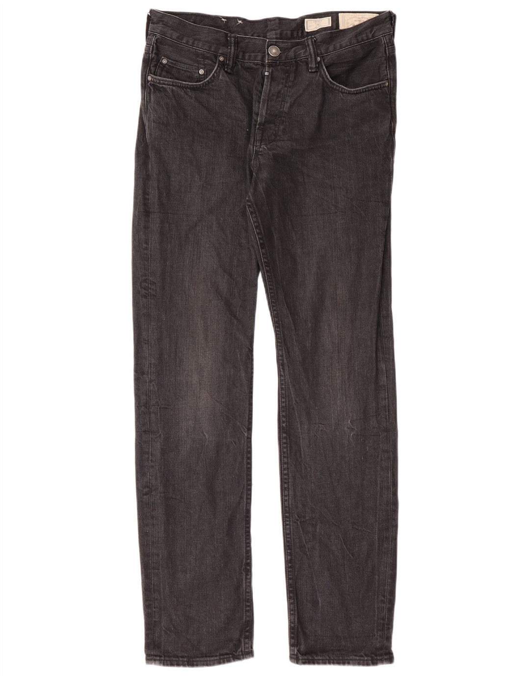 ALL SAINTS Mens Iggy Slim Jeans W32 L32 Algodão Cinza