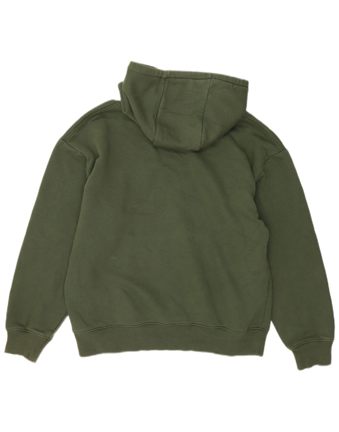 Zara moletom com capuz masculino grande algodão verde