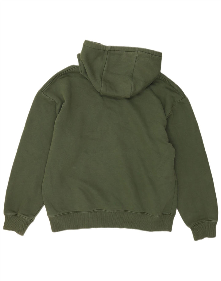 Zara moletom com capuz masculino grande algodão verde