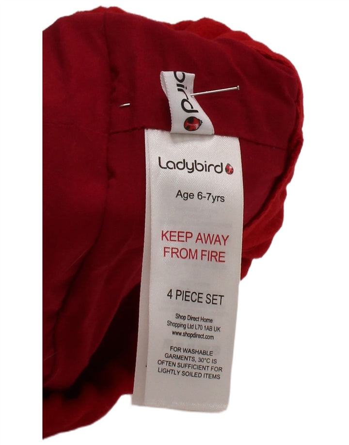 Boina de lã vintage para meninas de 6 a 7 anos em poliéster vermelho