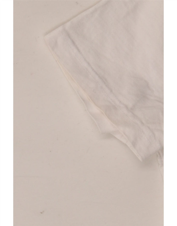 Camiseta masculina Crew Clothing Top grande algodão branco
