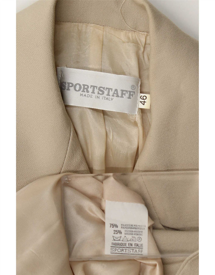 Jaqueta blazer feminina com peito duplo Sport Staff IT 46 grande bege