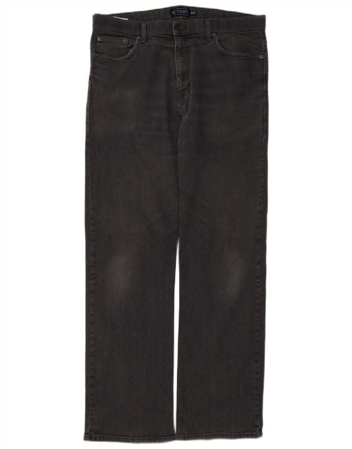 MARKS & SPENCER Masculino Blue Harbor Straight Jeans W36 L33 Algodão Cinza