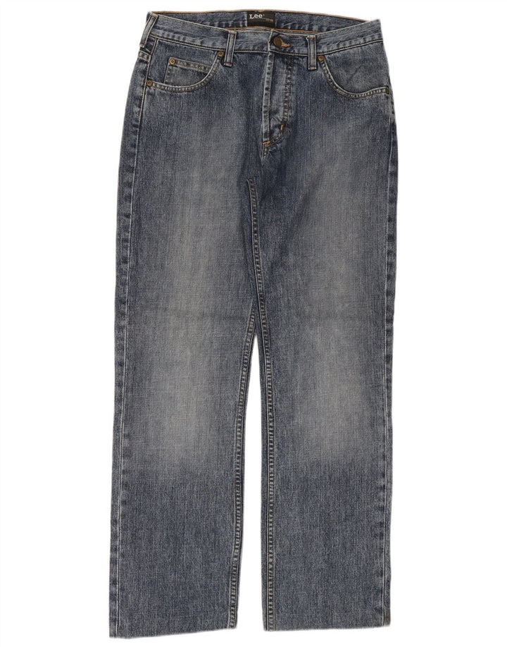 Lee Mens Seattle Straight Jeans W31 L30 Azul Algodão