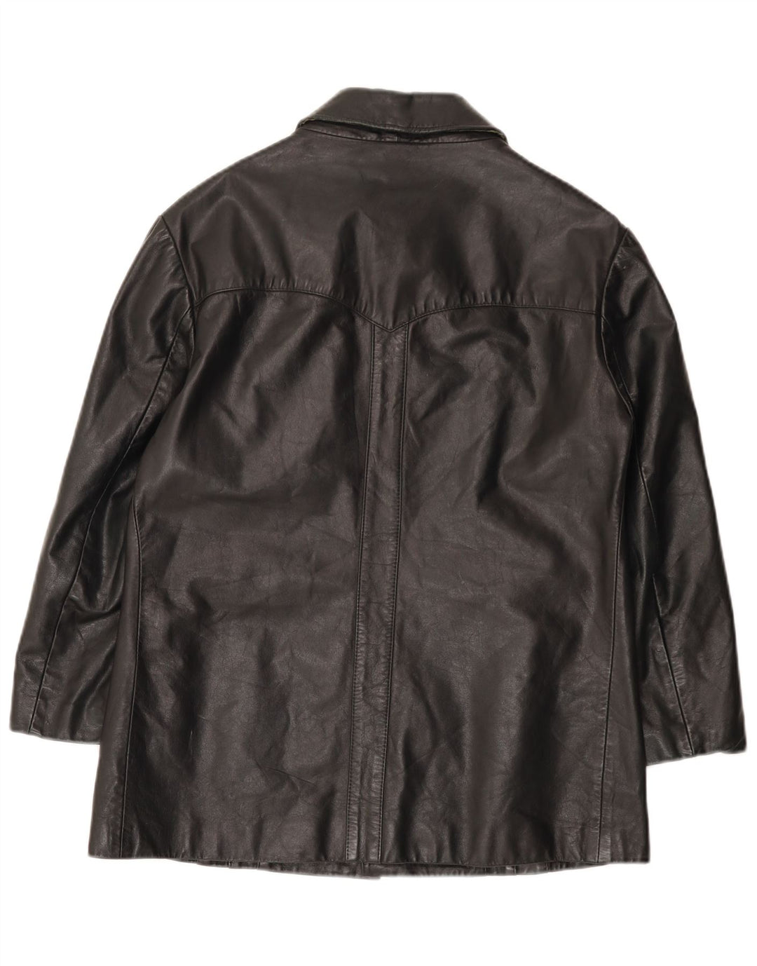 Jaqueta masculina de couro manga 3/4 Henry Morell IT 52 XL couro preto