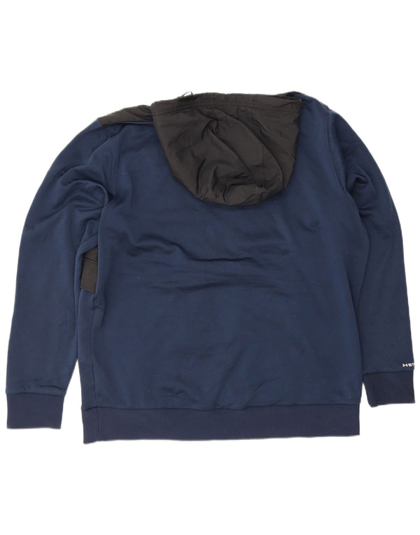 Under Armour Mens Zip Neck Hoodie Jumper XL Azul marinho Colourblock Poliéster