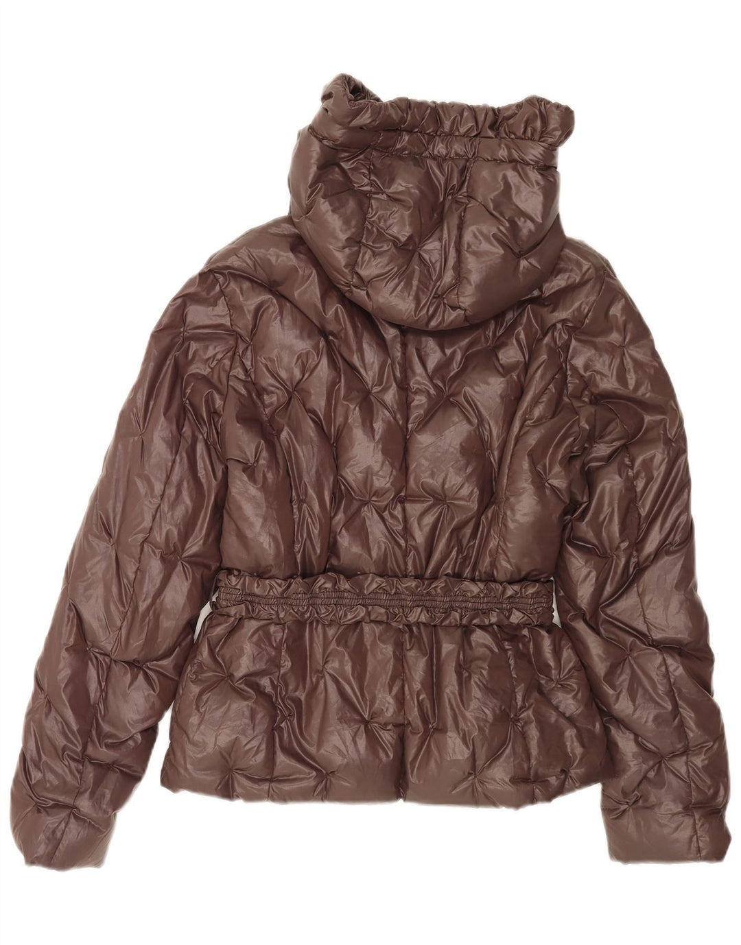 Jaqueta acolchoada com capuz feminino Cerruti 1881 IT 46 XL marrom poliamida