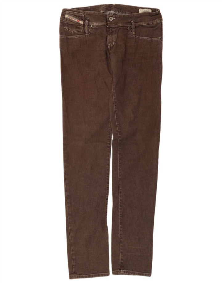 Jeans Slim Feminino Diesel W32 L35 Algodão Marrom