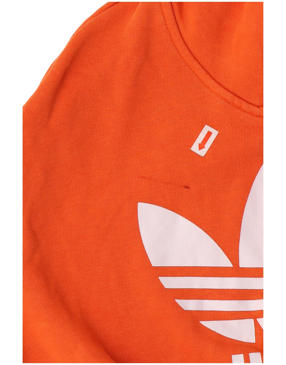 ADIDAS Meninos Graphic Hoodie Jumper 12-13 Anos Laranja Algodão