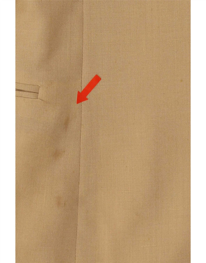 Jaqueta blazer masculina vintage com 2 botões IT 48 poliéster bege médio