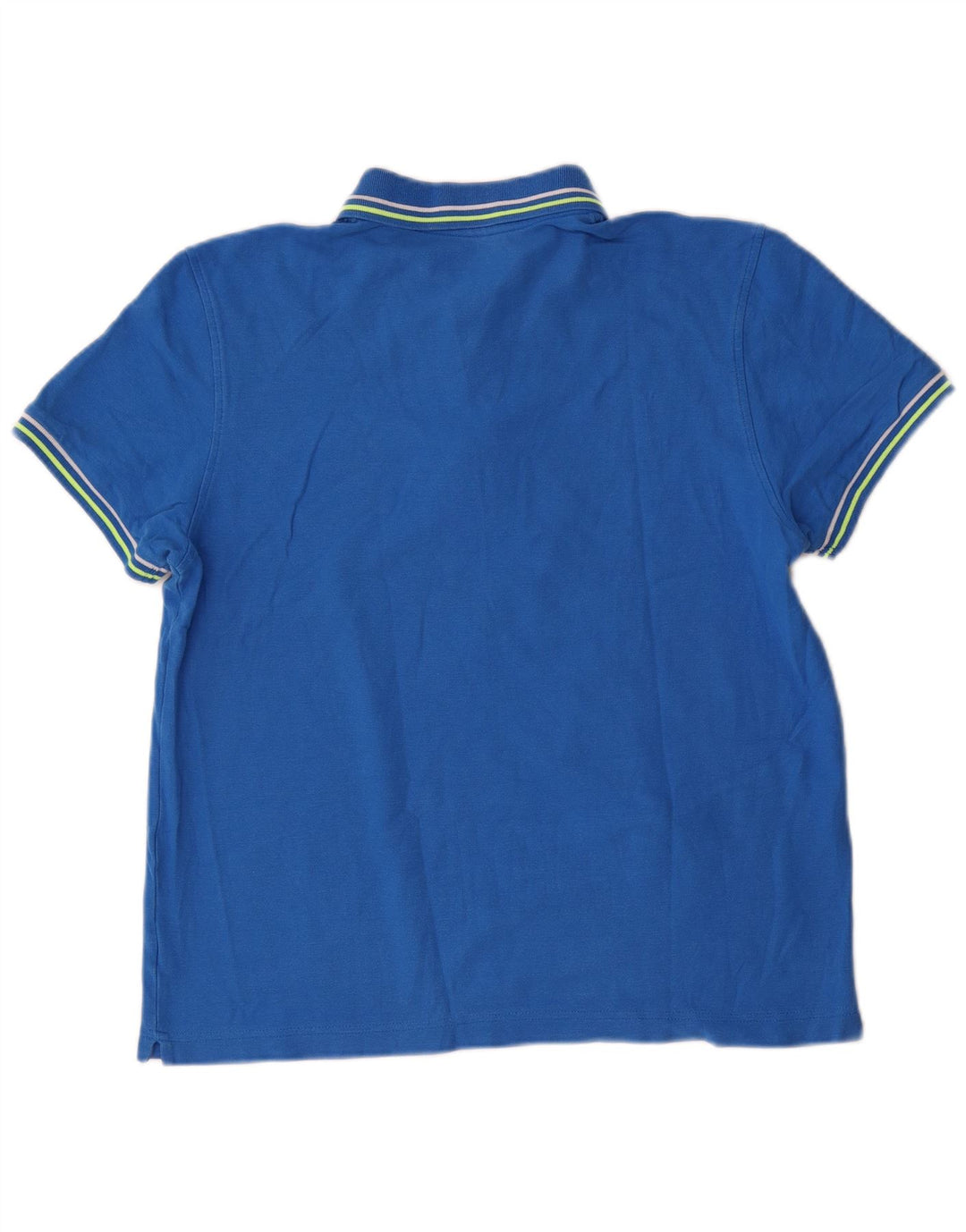 Camisa polo masculina Lotto pequena listrada azul de algodão