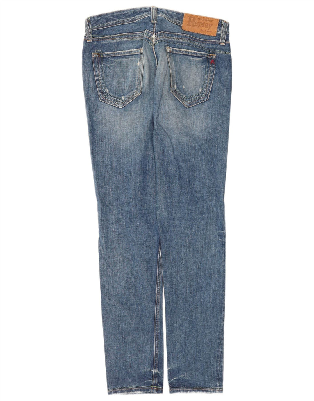 Replay Jeans Slim Feminino W26 L30 Azul Algodão