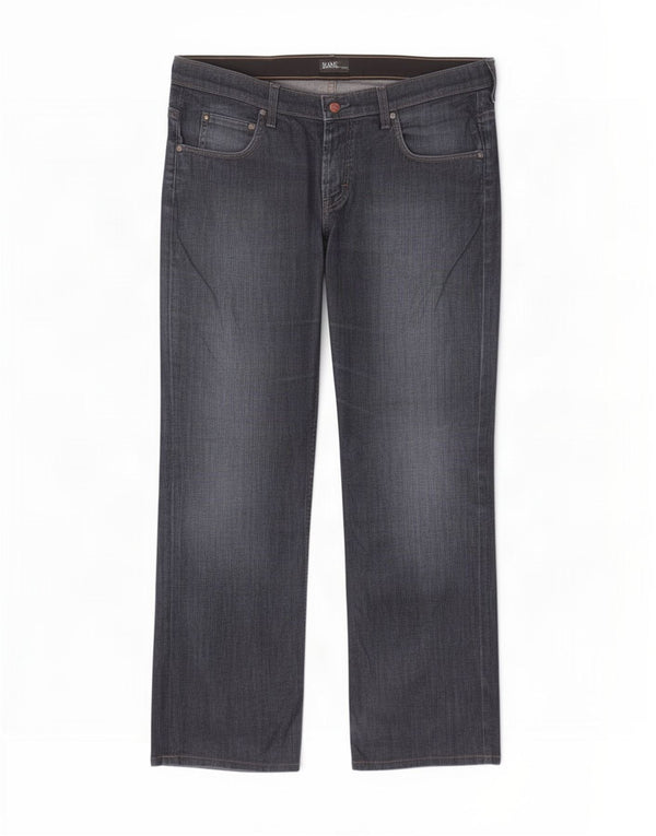 Lee Mens Knox Zip Straight Jeans W36 L30 Azul Marinho Algodão