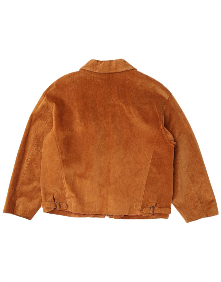 Jaqueta de camurça masculina Antica Pelleria UK 44 2XL marrom
