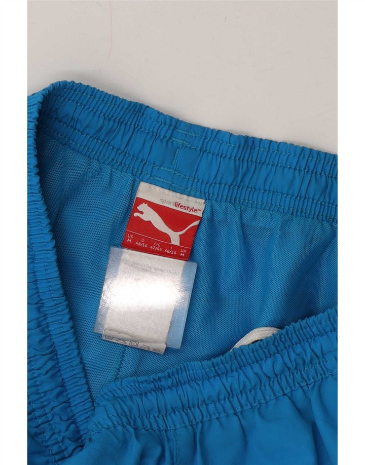 Shorts esportivos gráficos masculinos Puma médio azul poliéster