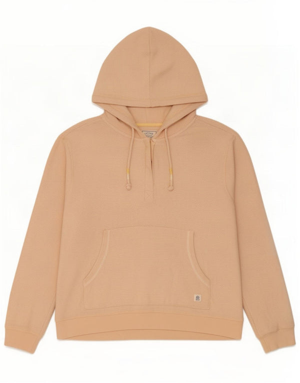 Jumper desproporcionado com capuz feminino Fat Face Reino Unido 16 algodão bege grande