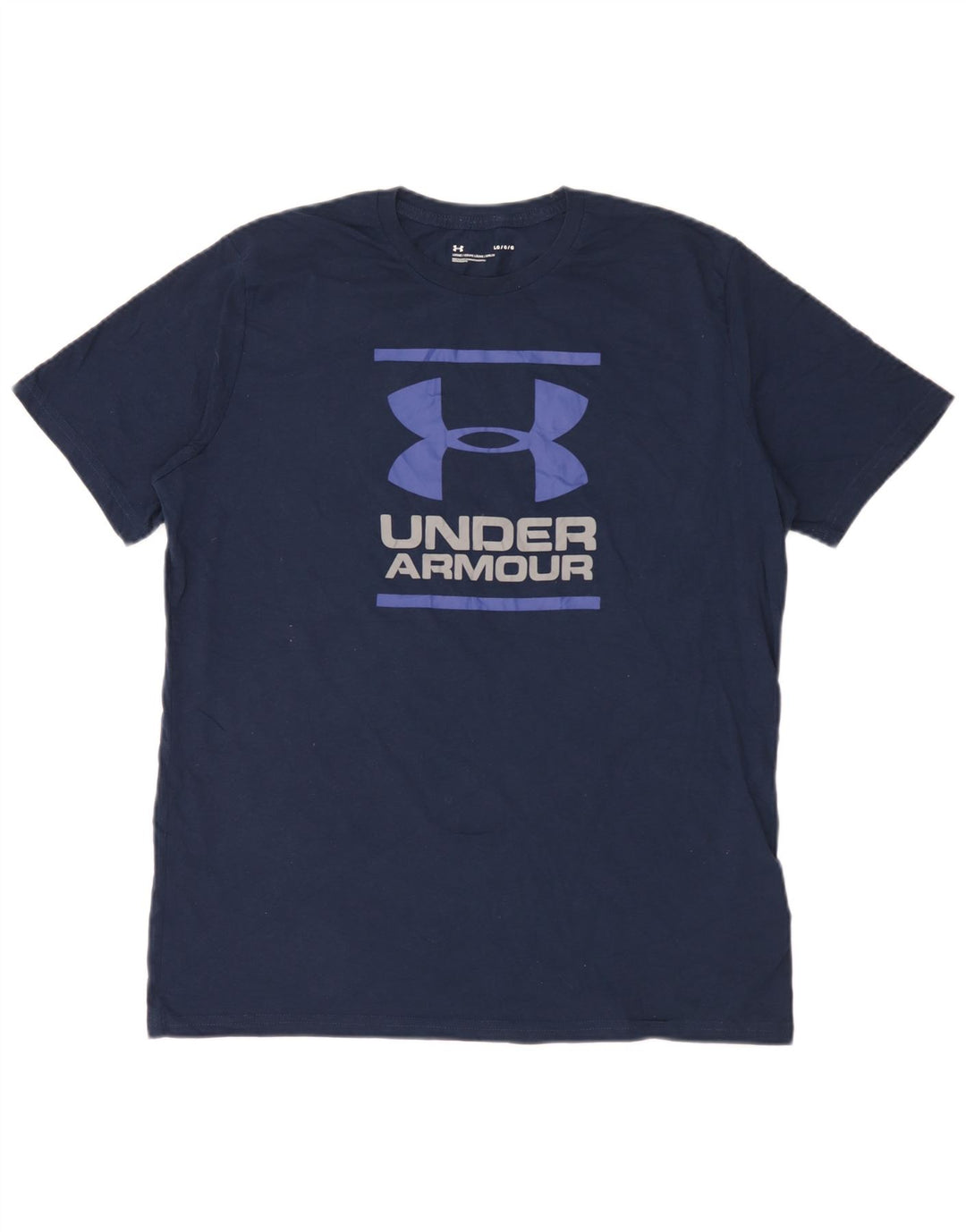 Camiseta gráfica masculina Under Armour grande algodão azul marinho