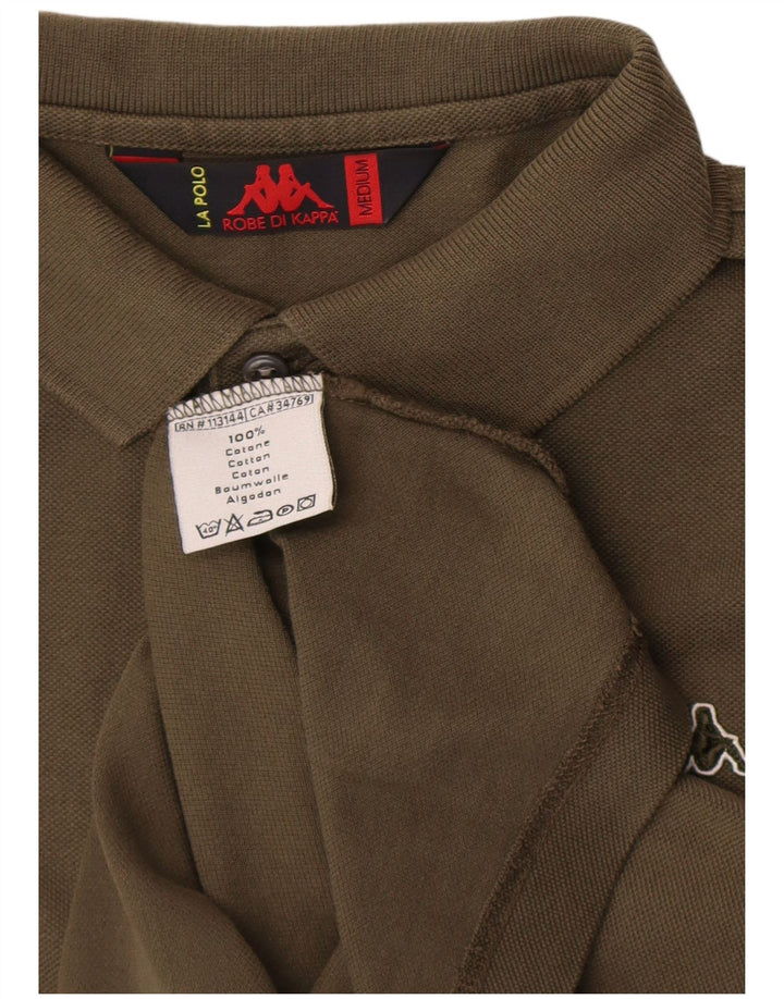 Camisa polo masculina Kappa de algodão cáqui médio