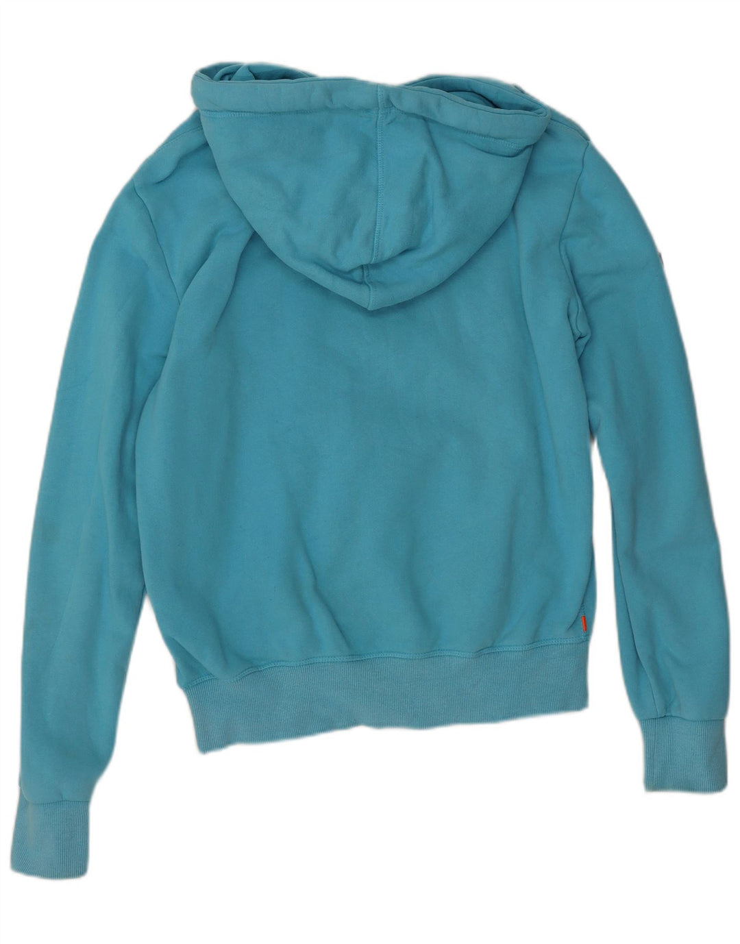 Suéter Superdry masculino com capuz gráfico azul médio algodão