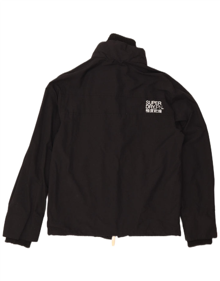 Jaqueta corta-vento feminina Superdry The Windcheater UK 18 XL preto nylon