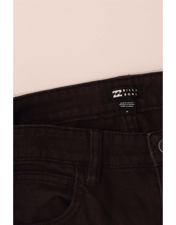Calça jeans reta feminina Billabong W28 L28 algodão preto
