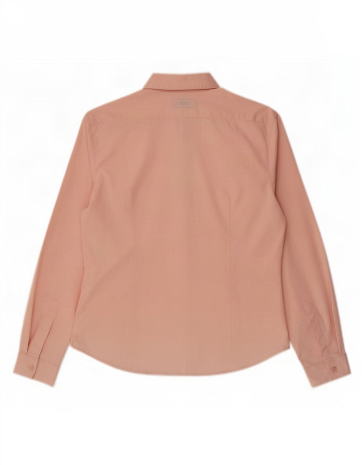 Camisa feminina Marks & Spencer Reino Unido 12 algodão rosa médio