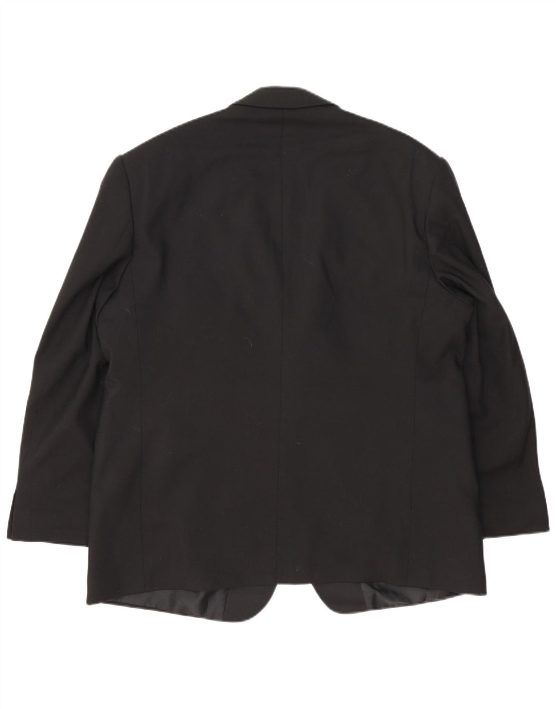 Jaqueta blazer masculina de 2 botões Marks & Spencer Reino Unido 46 XL lã preta