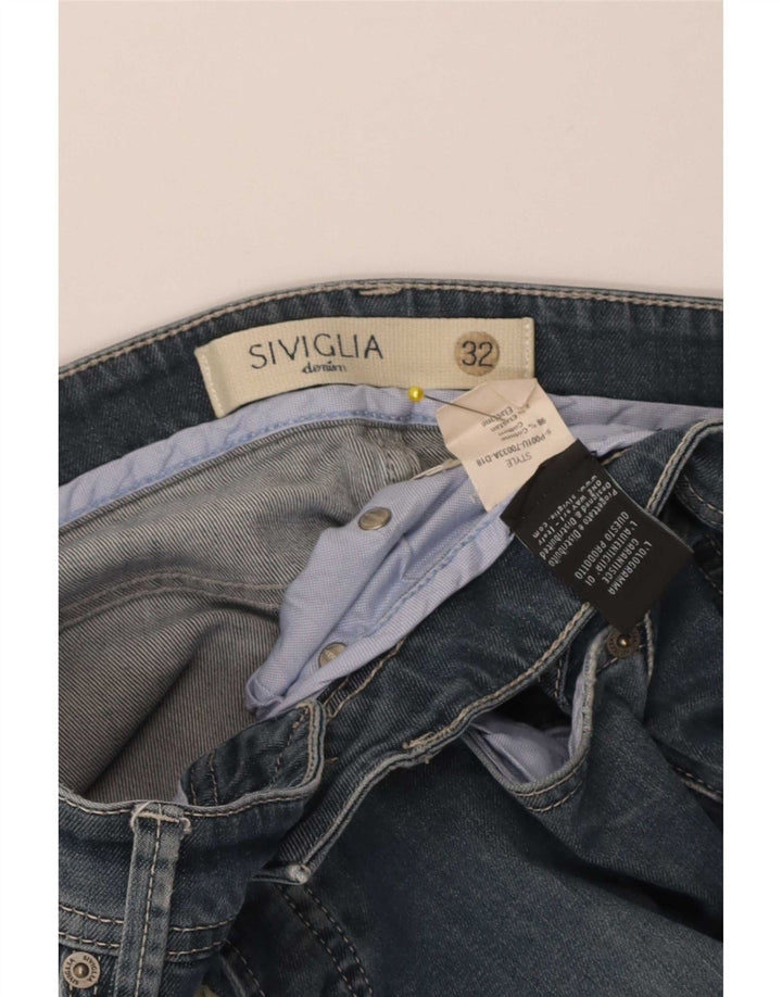 Calça jeans reta masculina SIVIGLIA W32 L32 algodão azul