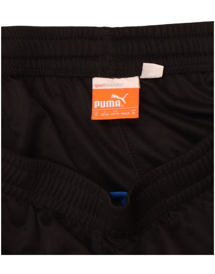 Shorts esportivos masculinos PUMA médio preto colorblock poliéster